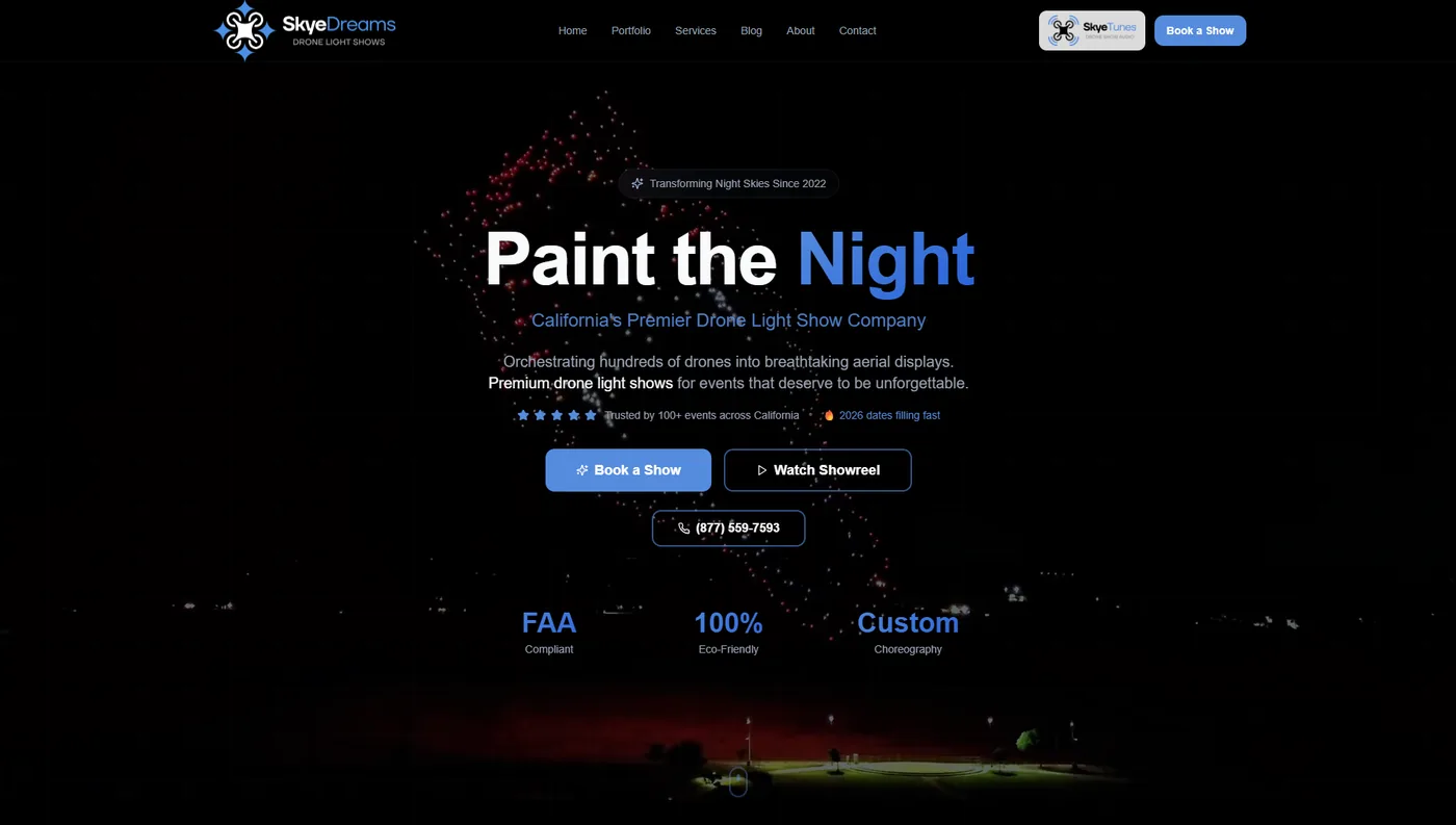 Skye Dreams website screenshot